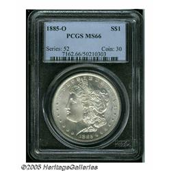 1885-O S$1 MS66 PCGS. A sharply struck and fully 
