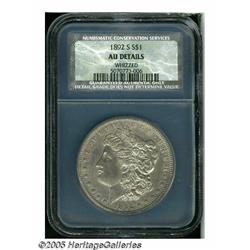 1892-S S$1 AU Details, Whizzed, NCS. Retoned in o