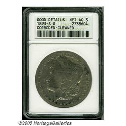 1893-S S$1 --Corroded, Cleaned--ANACS. Good Detai