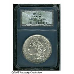1894 S$1 AU Details, Improperly Cleaned, NCS. Unt