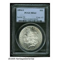 1894-S S$1 MS63 PCGS. This is a sharply impressed