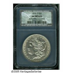 1895-O S$1 AU Details, Improperly Cleaned, NCS. A