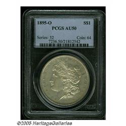 1895-O S$1 AU50 PCGS. Partially lustrous, the sil