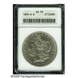 1895-O S$1 AU53 ANACS. An untoned and lightly cir