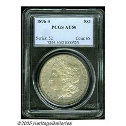1896-S S$1 AU50 PCGS. Dusky gold color embraces t