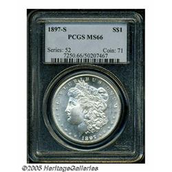 1897-S S$1 MS66 PCGS. Well struck, fully lustrous