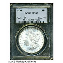 1898 S$1 MS66 PCGS. Sharply struck and fully bril