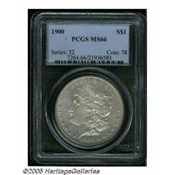 1900 S$1 MS66 PCGS. Fully lustrous with satiny su