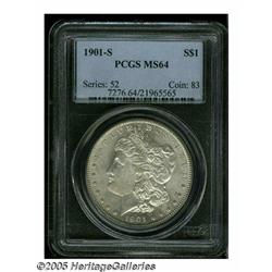 1901-S S$1 MS64 PCGS. Sharply struck and mostly b