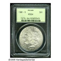 1901-S S$1 MS64 PCGS. An older holder near-Gem wi