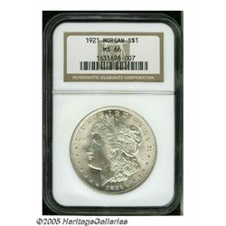 1921 S$1 MS66 NGC. The strike is razor-sharp, and