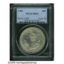 1903 S$1 PR64 PCGS. A razor-sharp near-Gem that h
