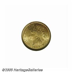 1864 1C One Cent, Judd-353, Pollock-425, R.8 MS65