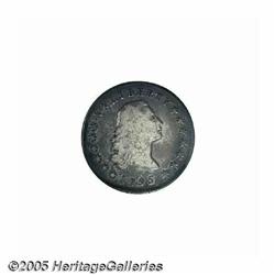 1795 S$1 Flowing Hair, Two Leaves Fine 12 ANACS. 