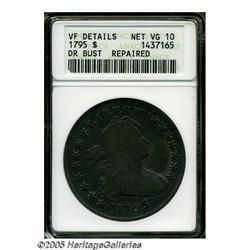 1795 S$1 Draped Bust, Centered--Repaired--ANACS. 
