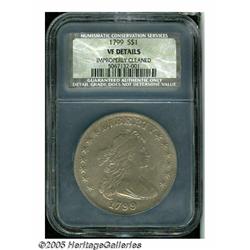 1799 S$1 VF Details, Improperly Cleaned, NCS. B-1