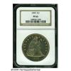 Image 3 : 1858 S$1 PR63 NGC. The 1858 Seated dollar is one 