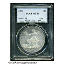 1877 T$1 MS62 PCGS. This is a typical example of 