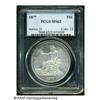 Image 1 : 1877 T$1 MS62 PCGS. This is a typical example of 