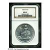 Image 1 : 1877-S T$1 MS62 NGC. Breen-5811. A well struck, l