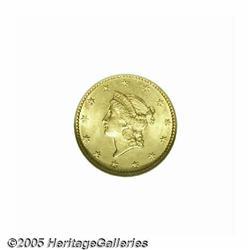 1849 G$1 No L MS65 NGC. Small head. A Gem example