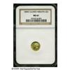 Image 3 : 1849-C G$1 Closed Wreath MS61 NGC. Variety 2-B. A