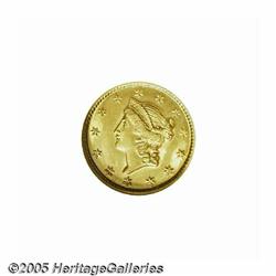 1849-O G$1 MS65 NGC. The novelty of this denomina