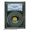 Image 3 : 1854 G$1 Type One MS64 PCGS. We see no reason for