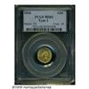 Image 3 : 1854 G$1 Type Two MS62 PCGS. Although struck from