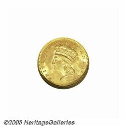 1859 G$1 MS65 NGC. Most Philadelphia Mint Gold Do