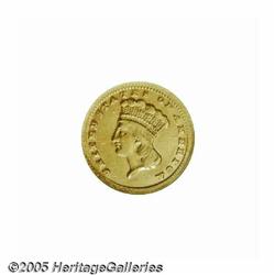 1859-C G$1 AU53 NGC. Variety 11-M. A lovely examp