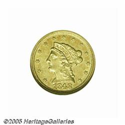 1848-D $2 1/2 MS62 NGC. Variety 10-M (per Doug Wi