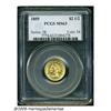 Image 1 : 1855 $2 1/2 MS63 PCGS. A scarcer early P-mint Qua