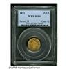 Image 1 : 1871 $2 1/2 MS61 PCGS. Sharply struck and highly 