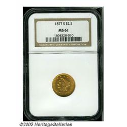 1877-S $2 1/2 MS61 NGC. Sharply struck, though th