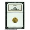 Image 1 : 1905 $2 1/2 MS66 NGC. Satiny yellow-gold surfaces