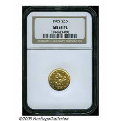 1905 $2 1/2 MS63 Prooflike NGC. An impressive pro