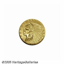 1908 $2 1/2 MS64 NGC. Satiny smooth, with good lu