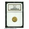 Image 1 : 1909 $2 1/2 MS62 NGC. Bright, brassy-gold surface