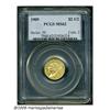 Image 1 : 1909 $2 1/2 MS62 PCGS. Satiny and lustrous with p