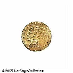 1909 $2 1/2 MS64 PCGS. A sunset-orange glow rises