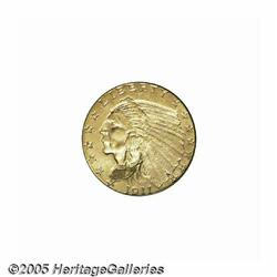 1911 $2 1/2 MS64 PCGS. An attractive near-Gem exa