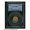 Image 1 : 1913 $2 1/2 MS62 PCGS. Apricot-gold surfaces disp