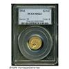 Image 1 : 1914 $2 1/2 MS62 PCGS. A sharply struck and lustr