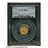 Image 1 : 1914 $2 1/2 MS62 PCGS. A luminous golden-brown be
