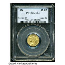 1926 $2 1/2 MS64 PCGS. Well struck on the design 