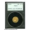 Image 1 : 1929 $2 1/2 MS62 PCGS. A good strike, smooth surf