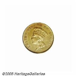 1866 $3 MS61 PCGS. An earlier issue in this curio