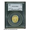 Image 3 : 1887 $3 MS64 PCGS. The 1887 has an impressively l