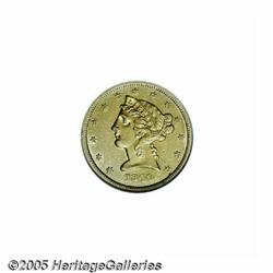 1840-D $5 Narrow Mill--Scratched, Cleaned--ANACS.